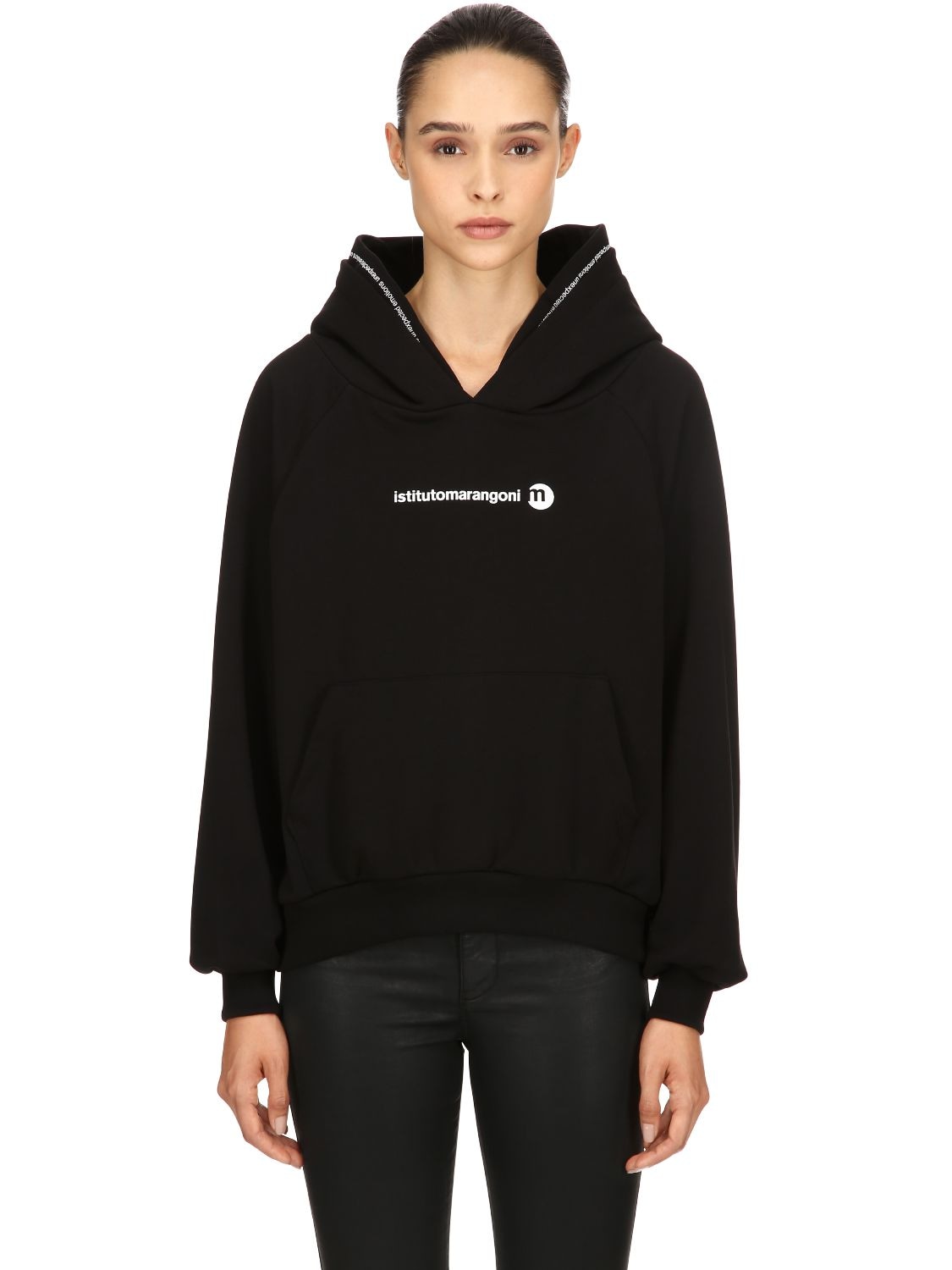 Luisaviaroma X Marangoni - Marangoni double hood sweatshirt - Black ...