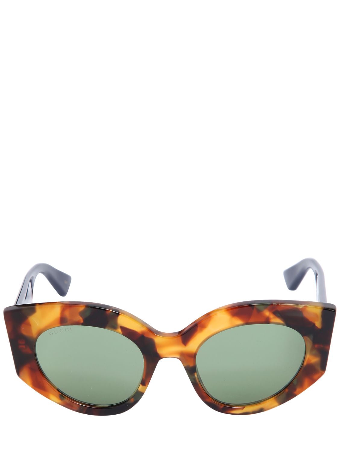 Gucci Tortoiseshell Cat Eye Web Sunglasses In Brown Modesens 