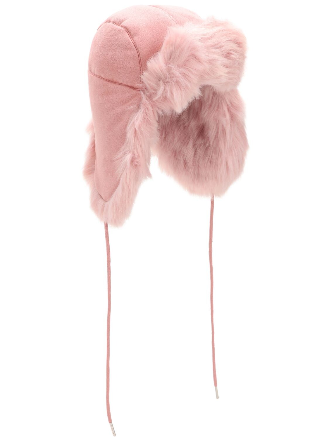 CHARLOTTE SIMONE HELMET HEAD FAUX SUEDE & FAUX FUR HAT,68IWWV008-UEFTVEVMIFBJTks1