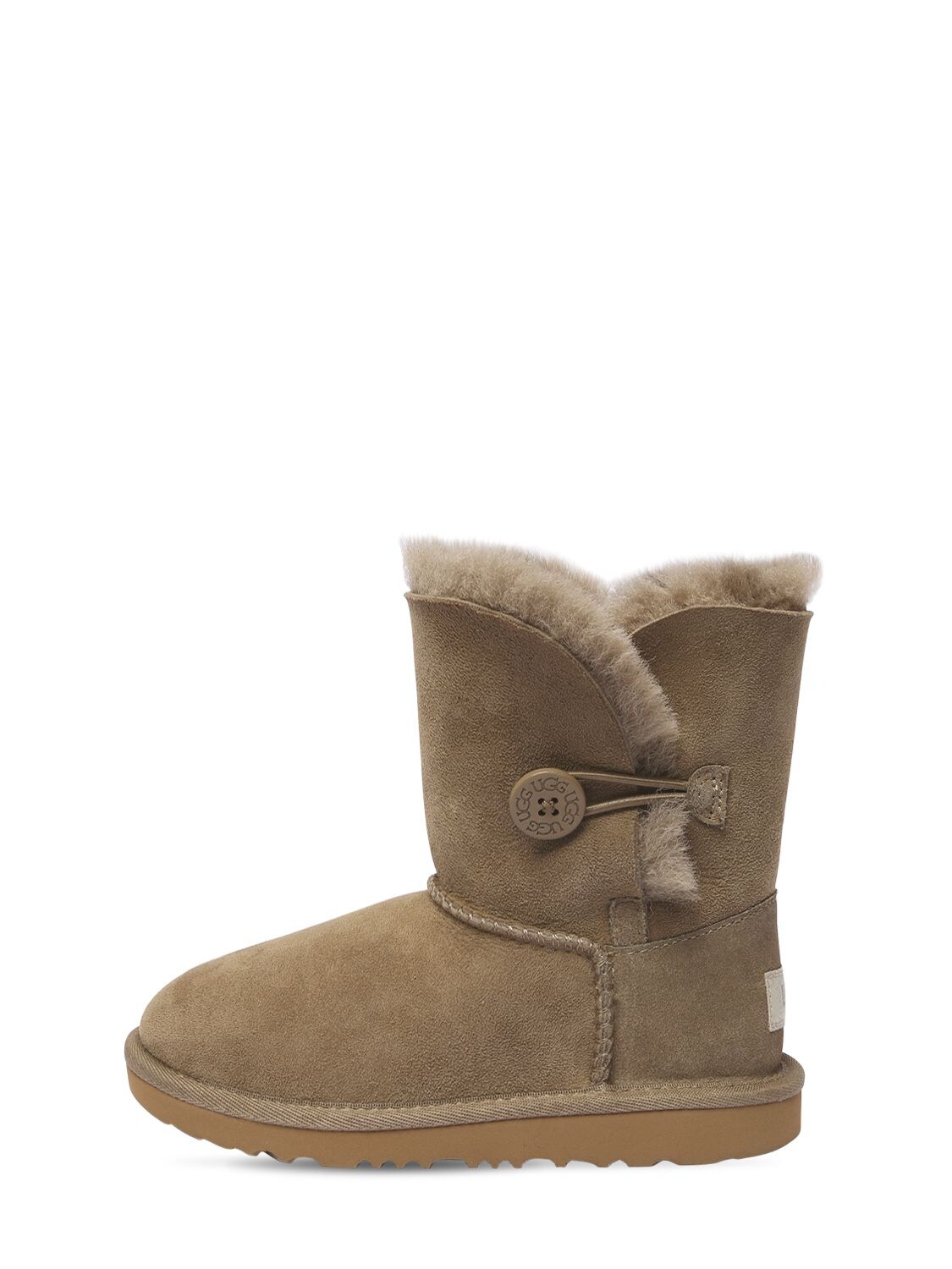 Ugg Kids' Bailey Button Shearling Boots In Brown