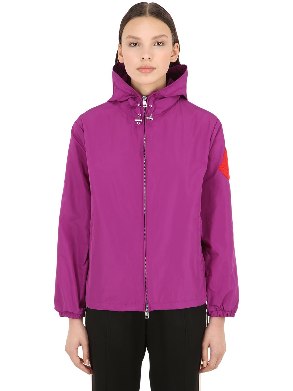 Moncler Alexandrite Nylon Casual Jacket In Purple