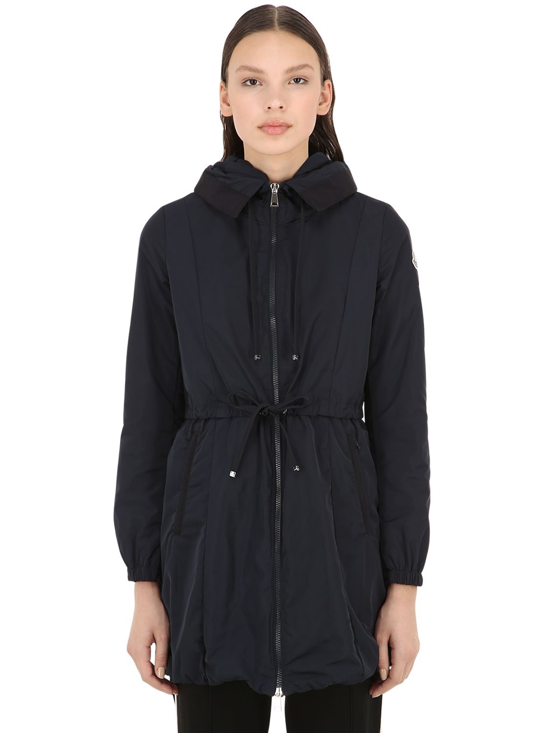 Moncler Topaz Nylon Casual Jacket In Navy | ModeSens