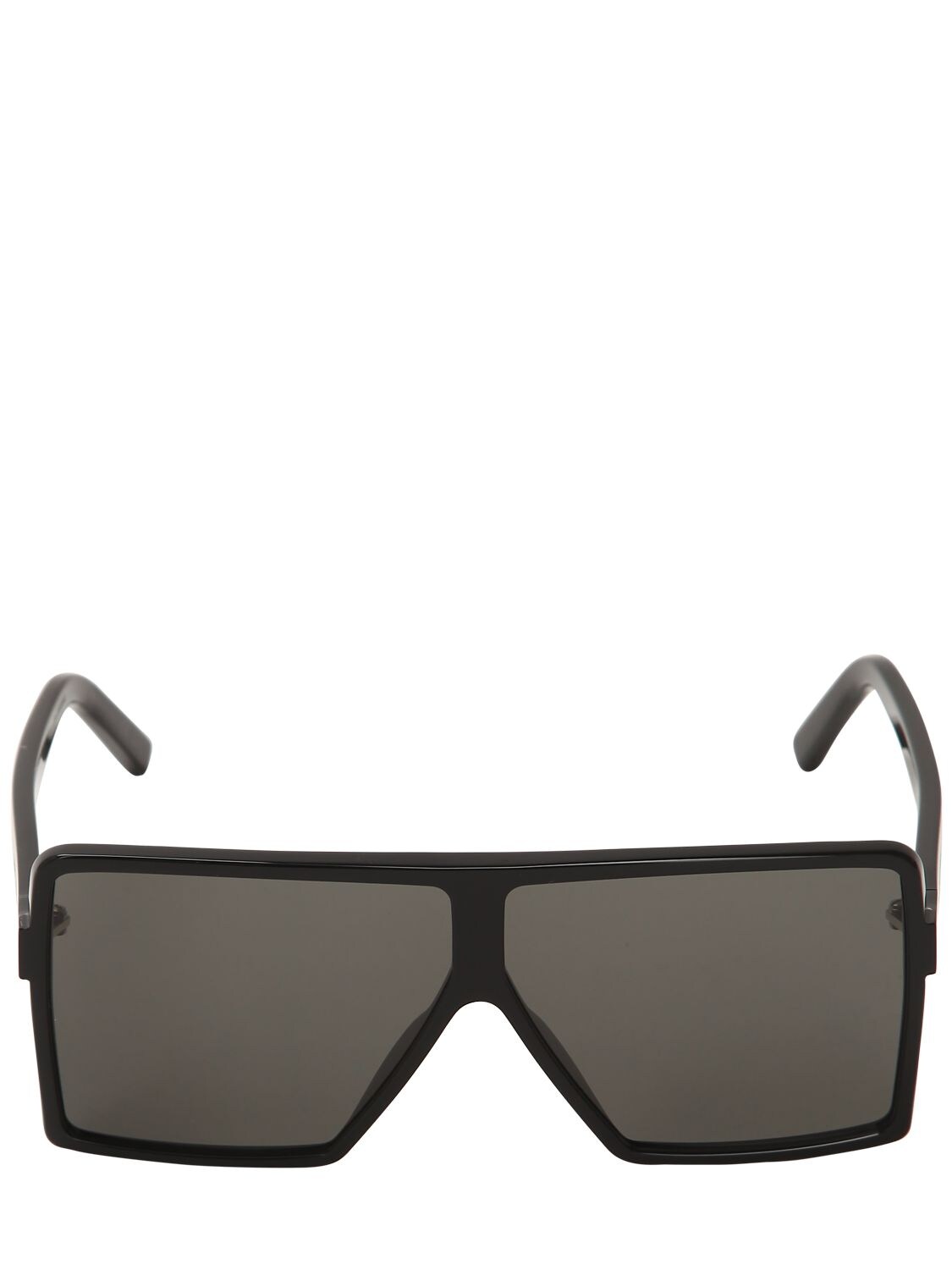 Saint Laurent Betty Mask Oversize Acetate Sunglasses In Black