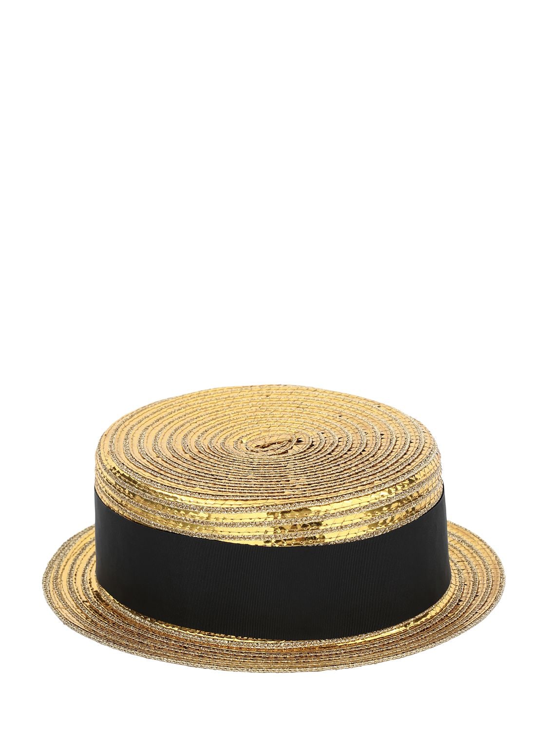 SAINT LAURENT “MICRO CANOTIER”编织帽子,69I05L069-ODAWMA2
