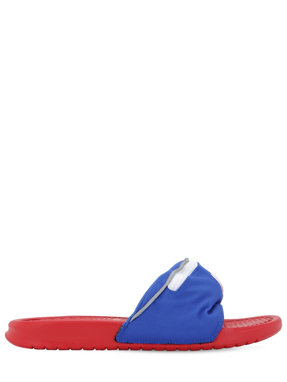 Nike Benassi Jdi Slide Sandals In Blue,red