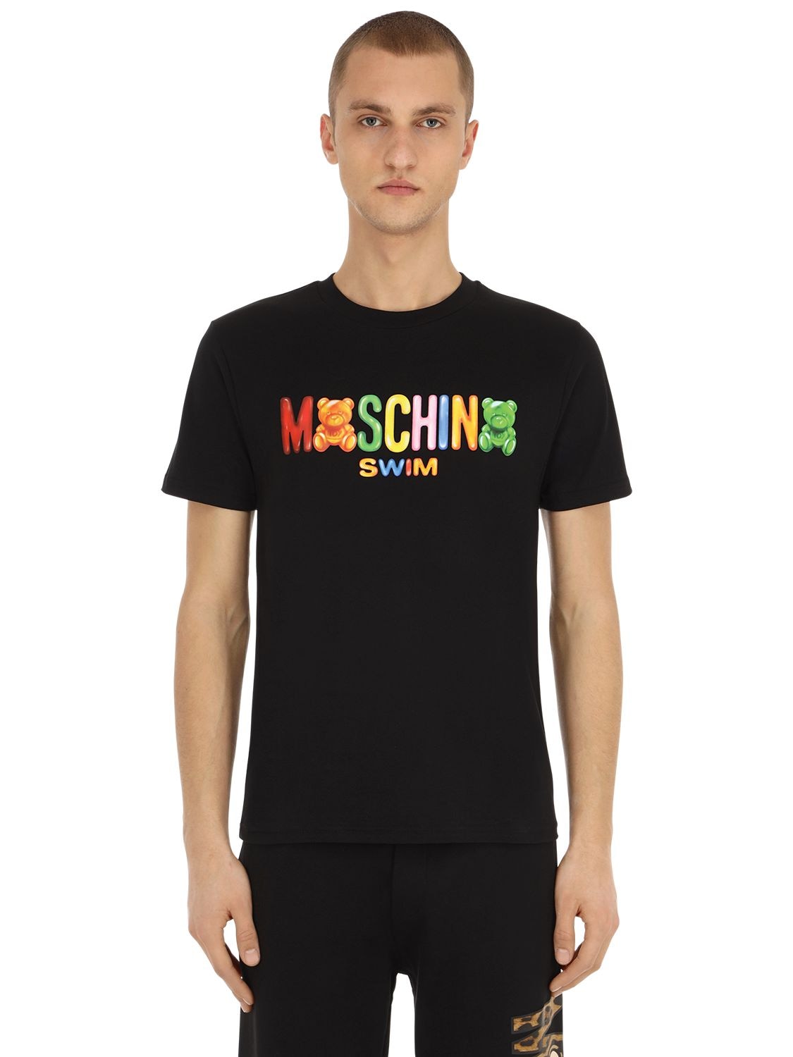 MOSCHINO UNDERWEAR GUMMY BEAR PRINT COTTON JERSEY T-SHIRT 69I0U0009-NTU10