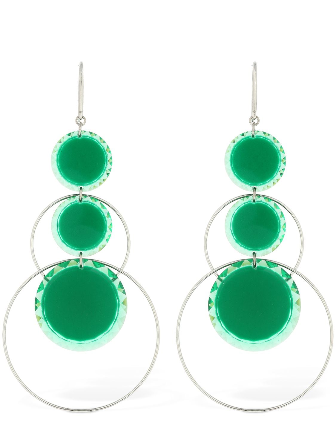 Isabel Marant Harlem Hoop Earrings In Green
