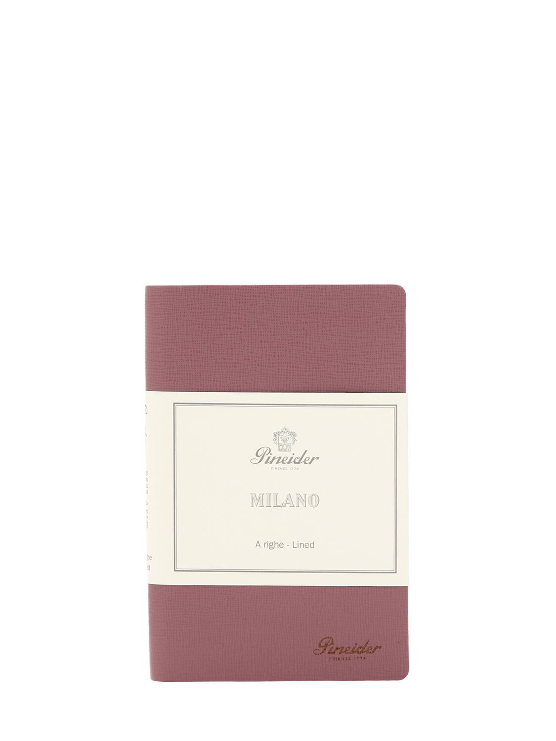 Pineider Small Milano Notebook In Pink