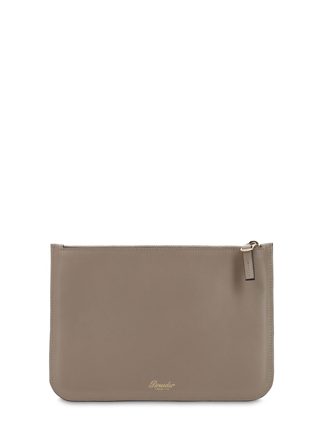 Pineider 720 Leather Pouch In Grey