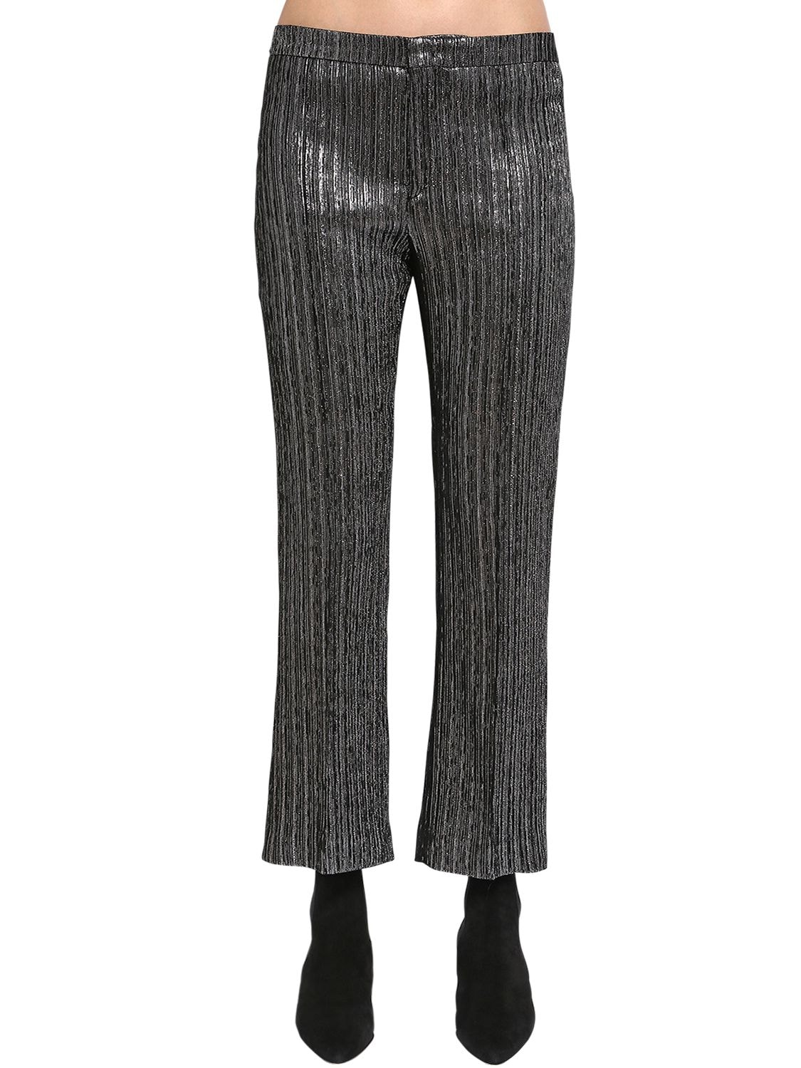 ISABEL MARANT LUREX SLIM trousers,69I1JT011-MDHTSQ2
