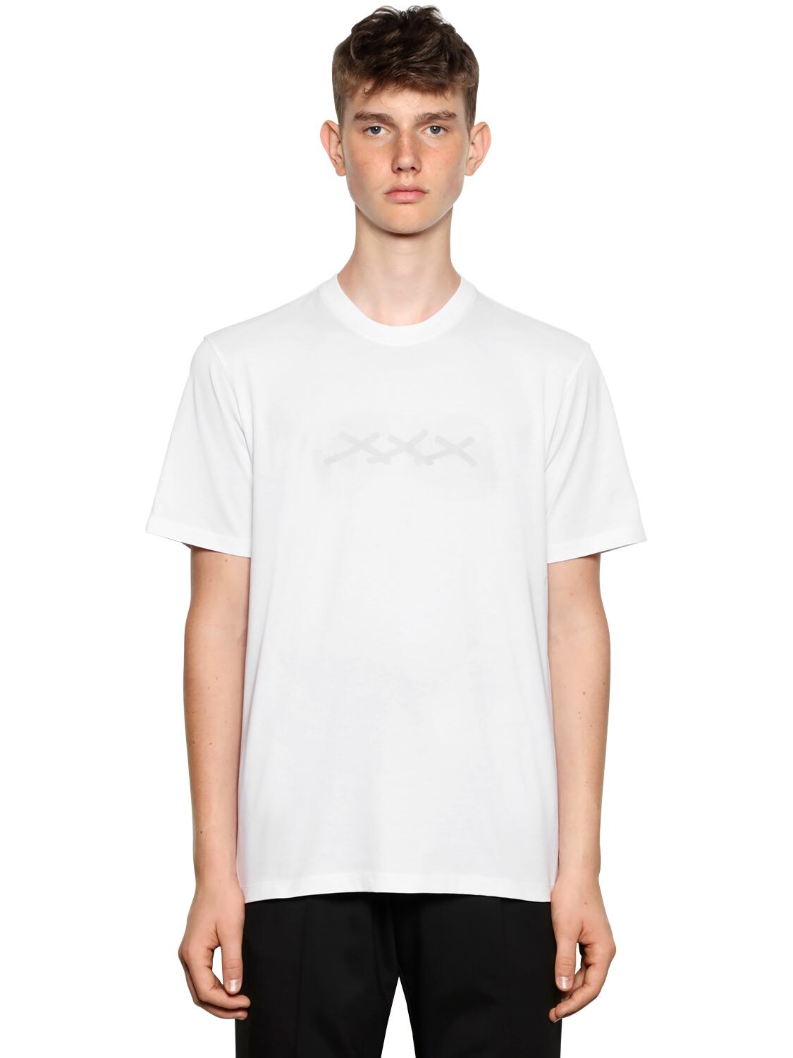 TRIPLA X ロゴプリントコットンTシャツ