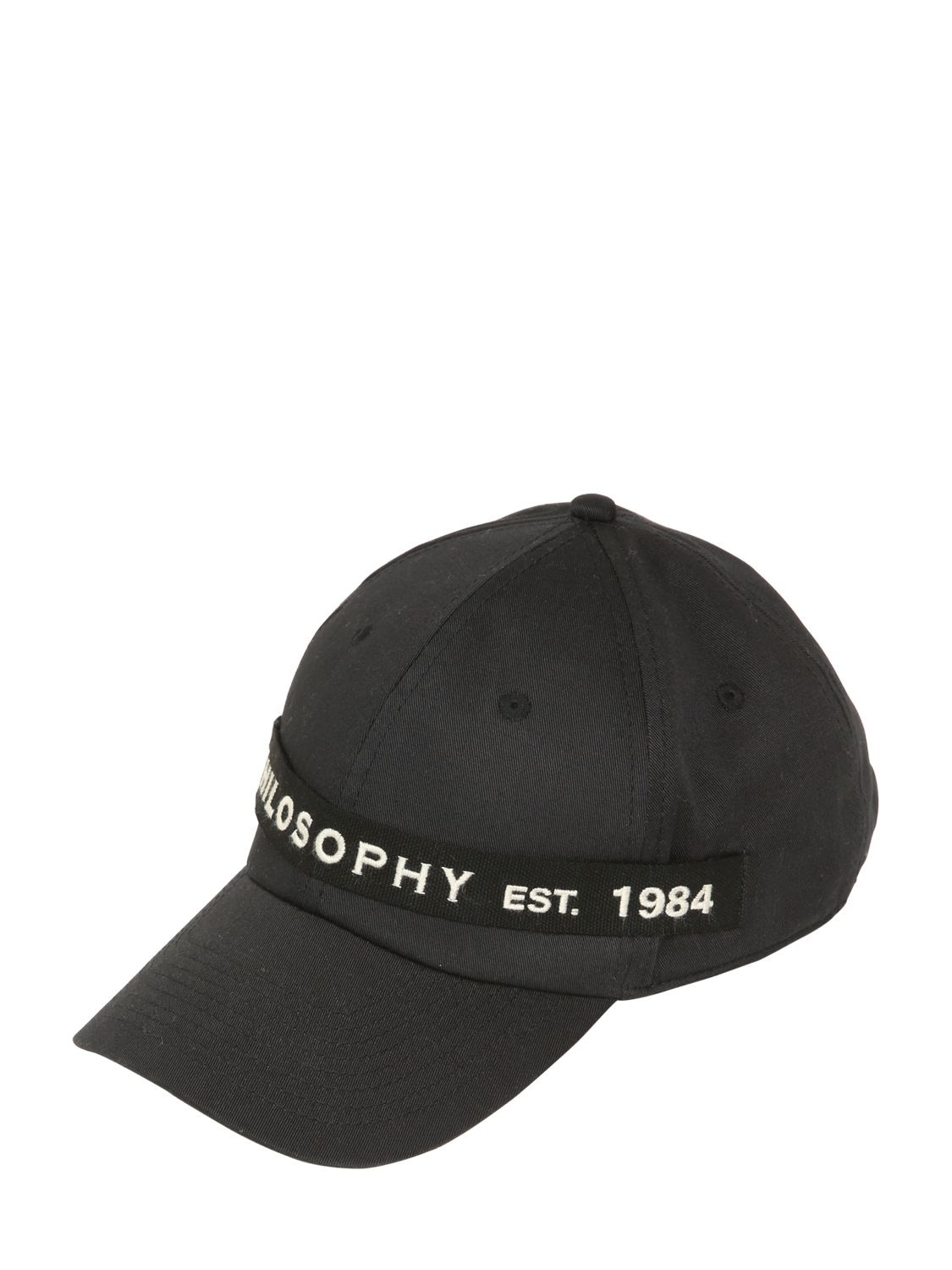 Philosophy Di Lorenzo Serafini Logo Tag Cotton Baseball Cap In Black