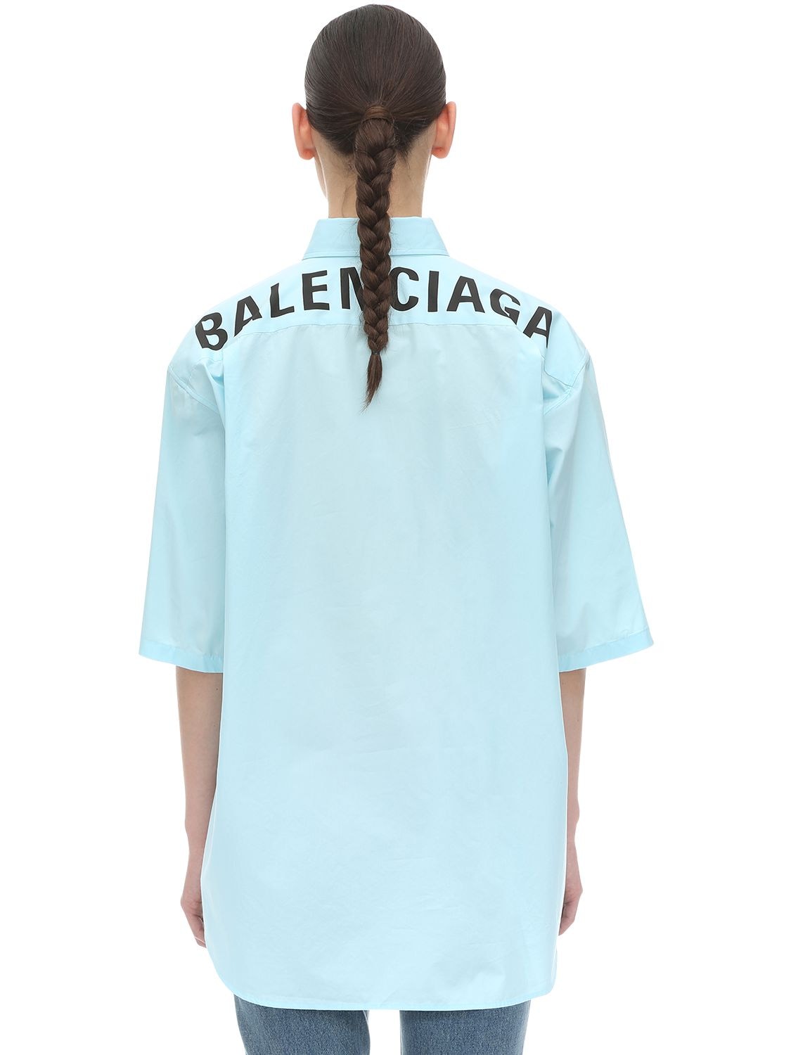balenciaga button down shirt women's