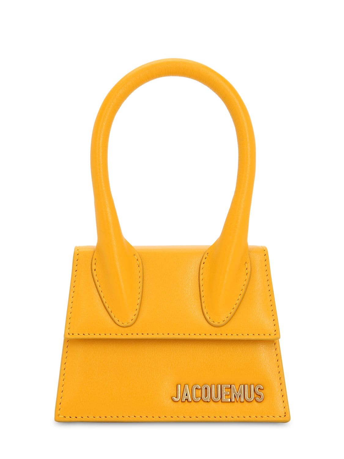 Jacquemus Le Chiquito Leather Bag In Yellow