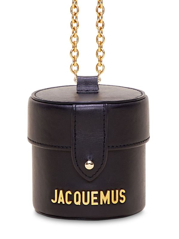 Jacquemus Le Vanity Leather Bag In Black