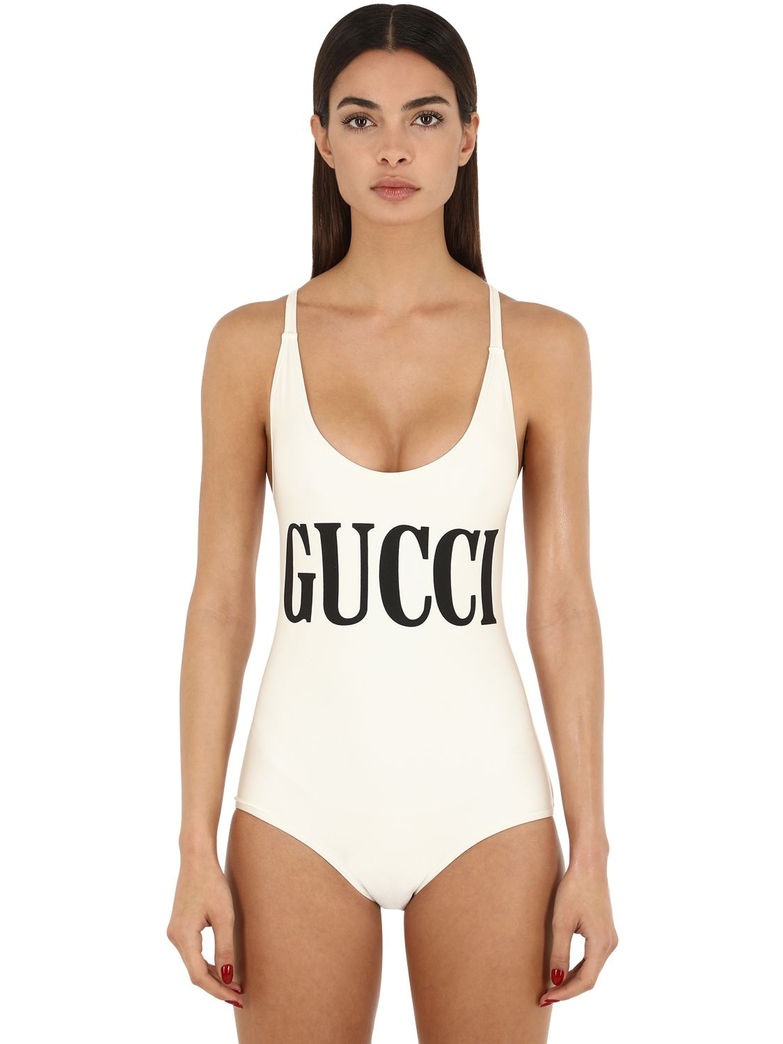 gucci logo one piece swimsuit