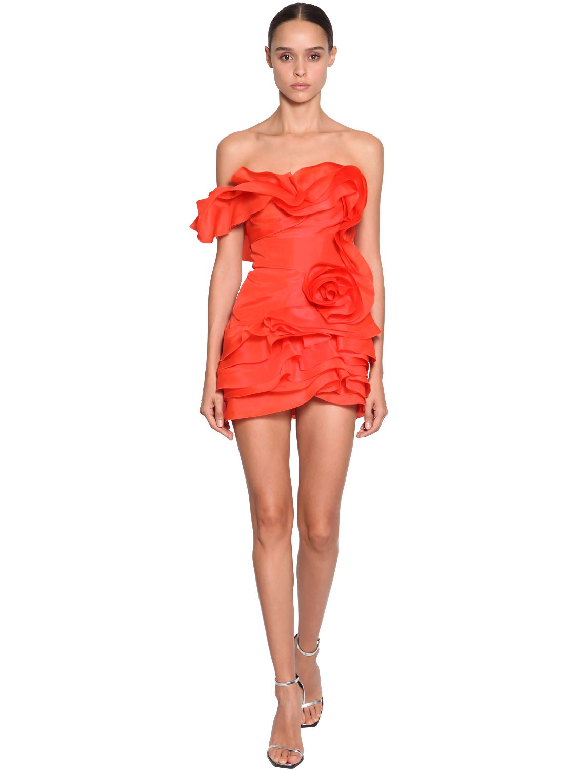 ermanno scervino red dress Ermanno Scervino red dress decorated with lace for women 133775  Women  dresses