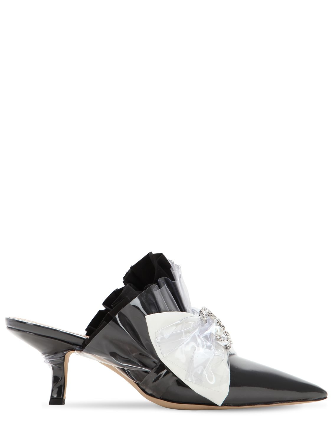 MIDNIGHT 00 65mm Embellished Plexi & Cotton Mules