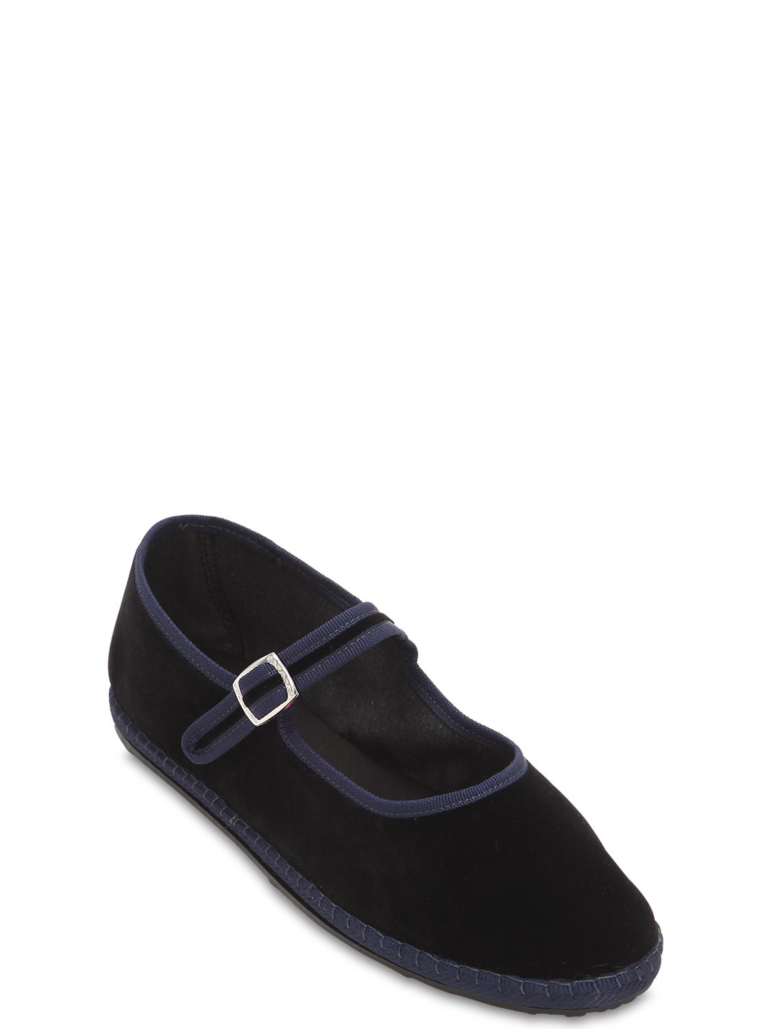 Vibi Venezia 10mm Mary Jane Nero Velvet Loafers In Black | ModeSens