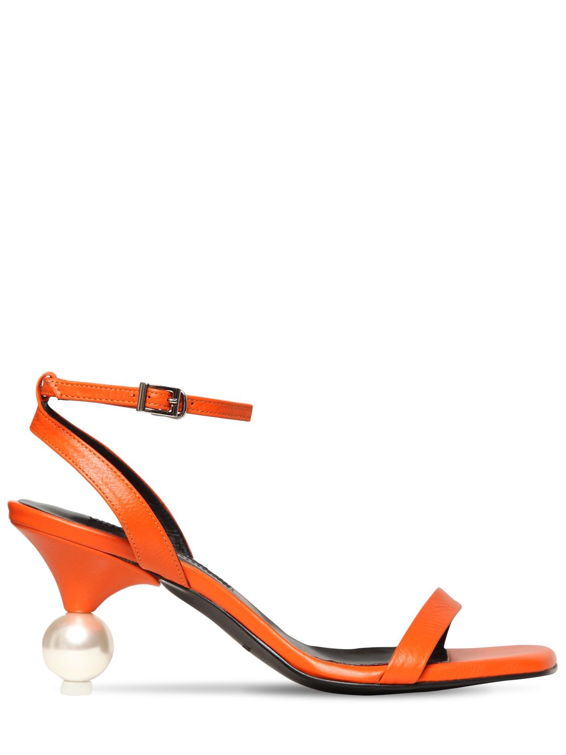 Yuul Yie 70mm Vivi Leather Sandals In Orange