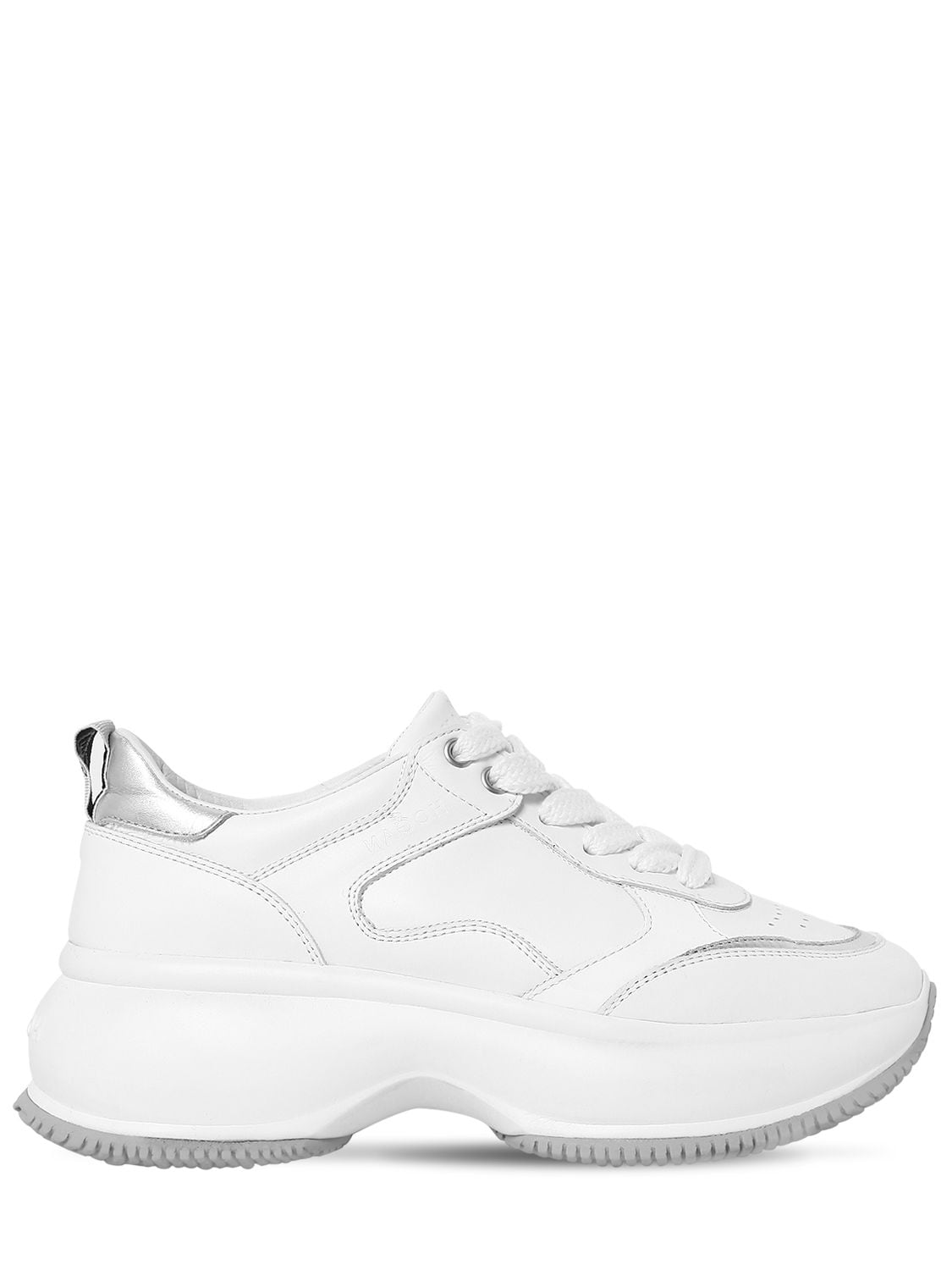 Hogan 40mm H435 New Iconic Leather Sneakers In White