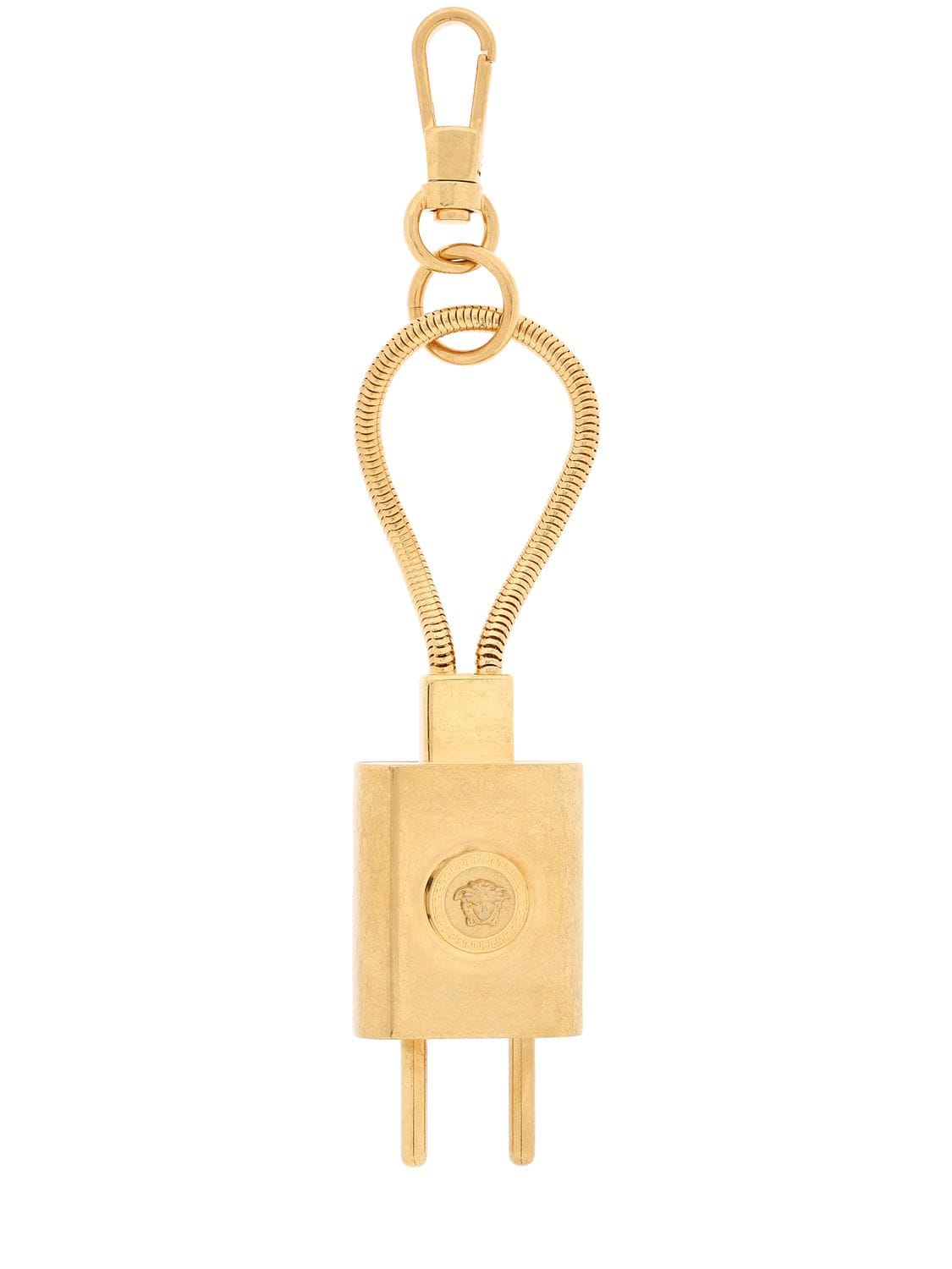 Versace Charger Key Charm Holder In Gold