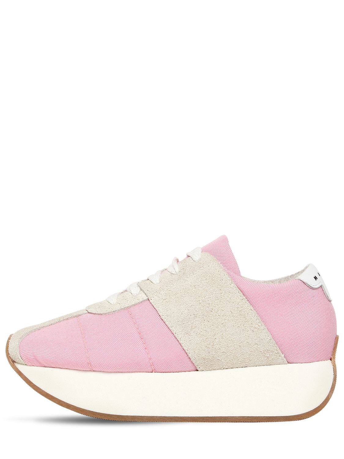 MARNI 40MM SUEDE & MESH PLATFORM SNEAKERS,69I81K012-MDBDMTA1