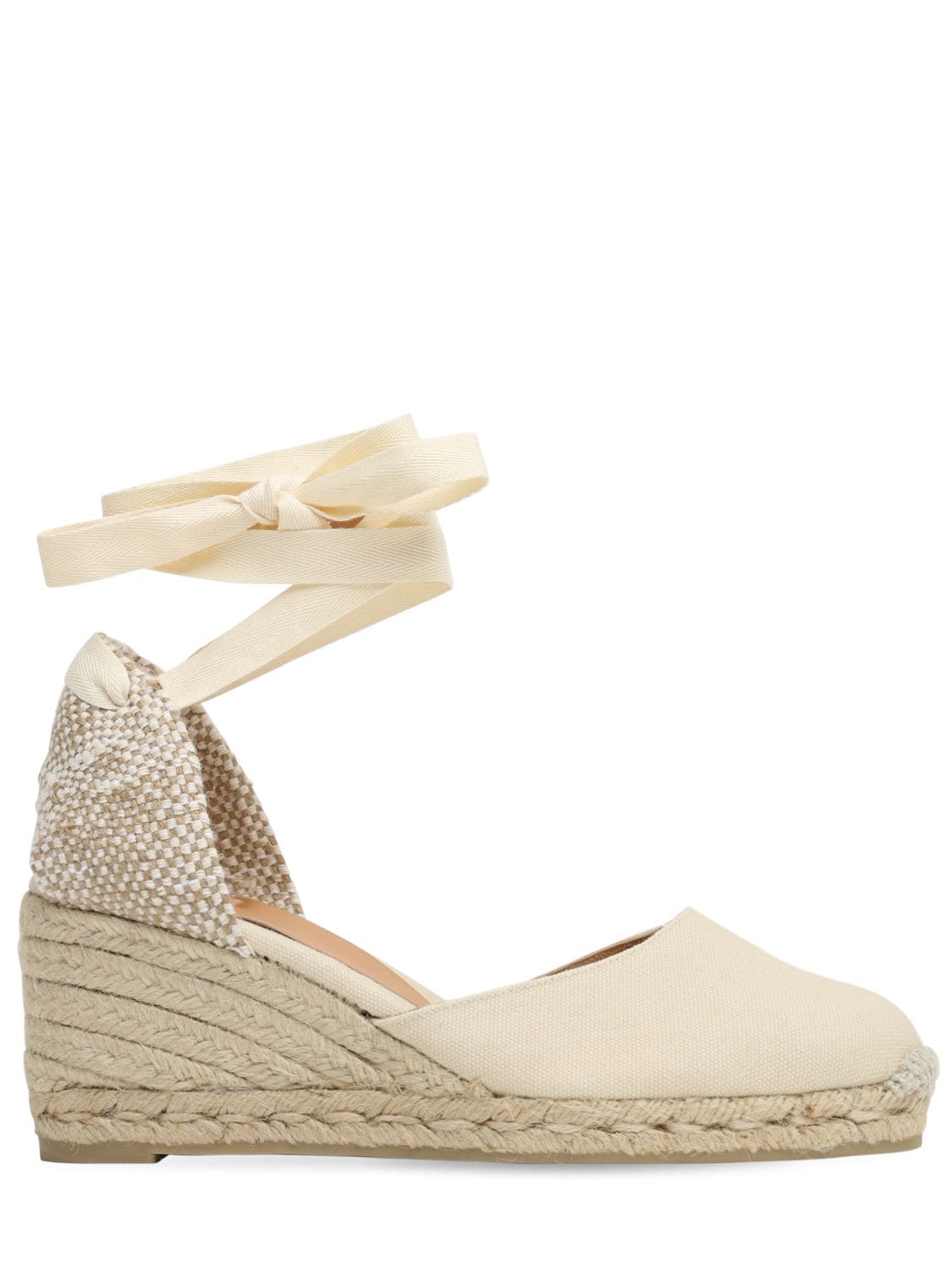 Image of 60mm Carina Canvas Espadrille Wedges