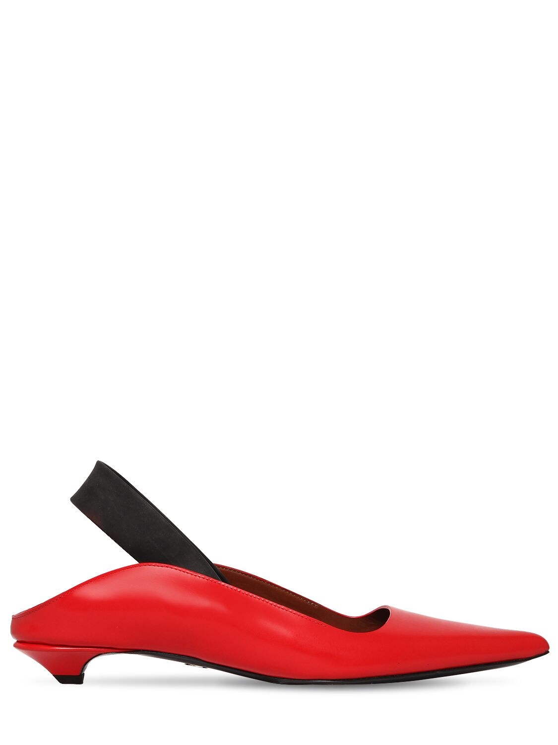 Proenza Schouler 20mm Leather Slingback Flats In Red
