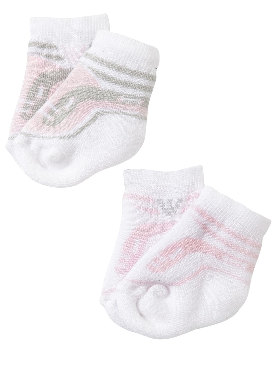 Emporio Armani Babies' 2 Pairs Of Cotton Knit Socks In Pink