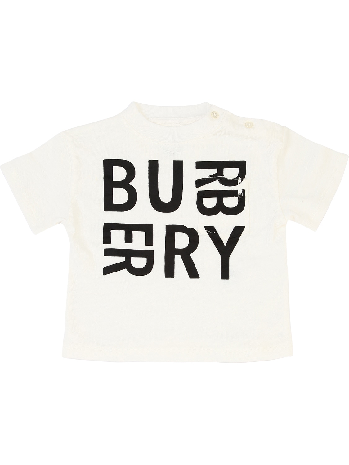 Burberry Logo Printed Cotton Jersey T-shirt In White | ModeSens