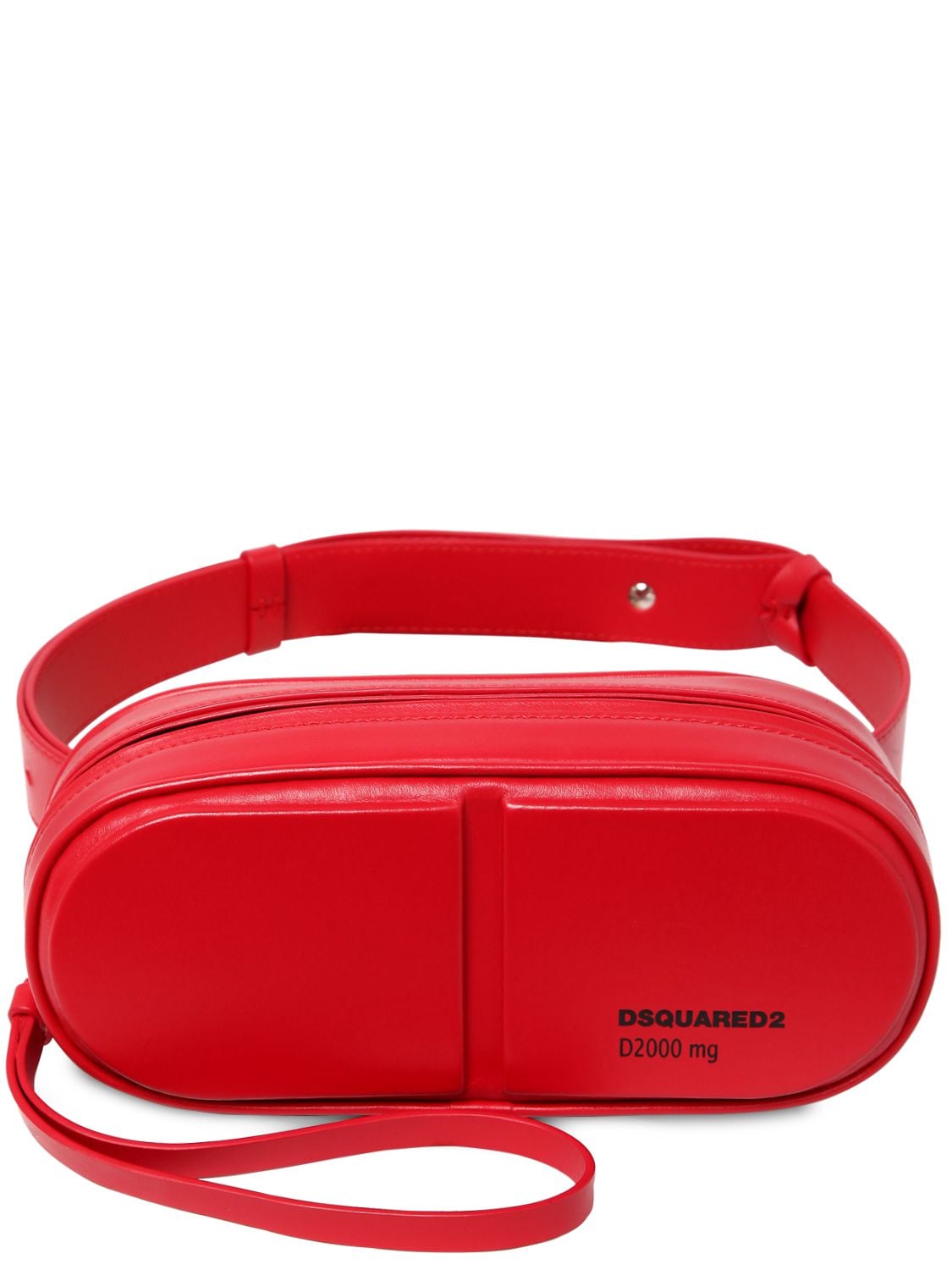Dsquared2 Logo Leather Belt Bag In Red