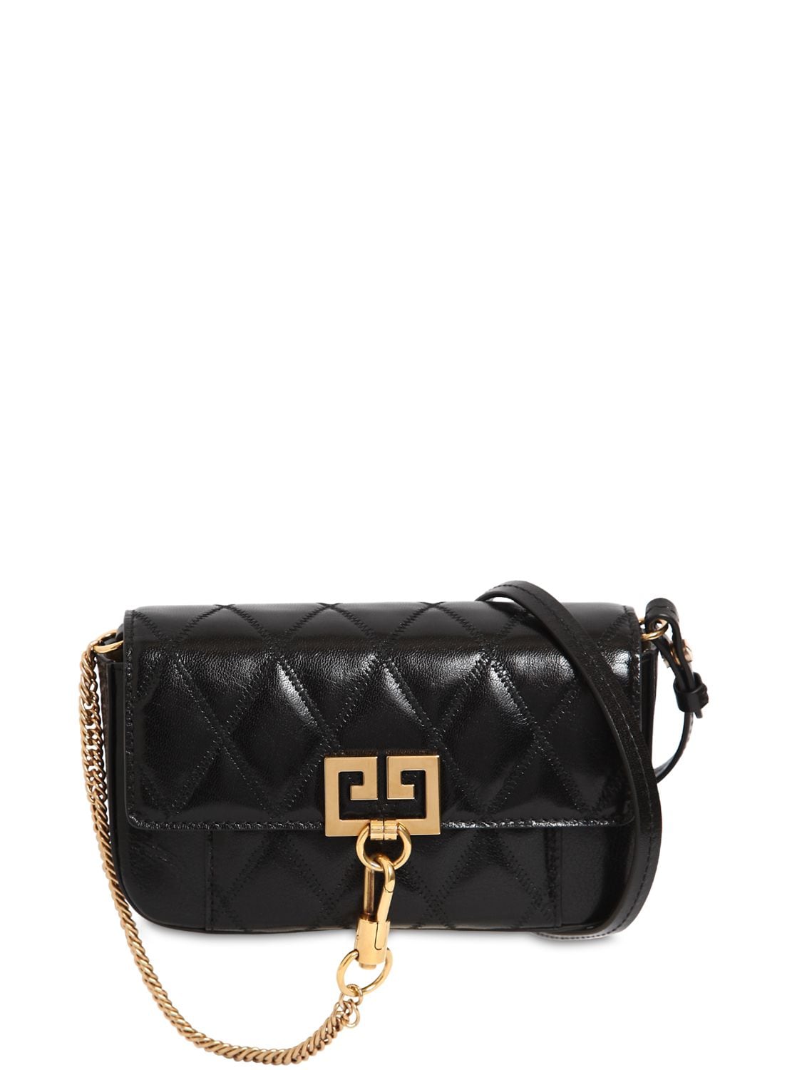 Givenchy Mini Pocket Bag In Diamond Quilted Leather In Black | ModeSens