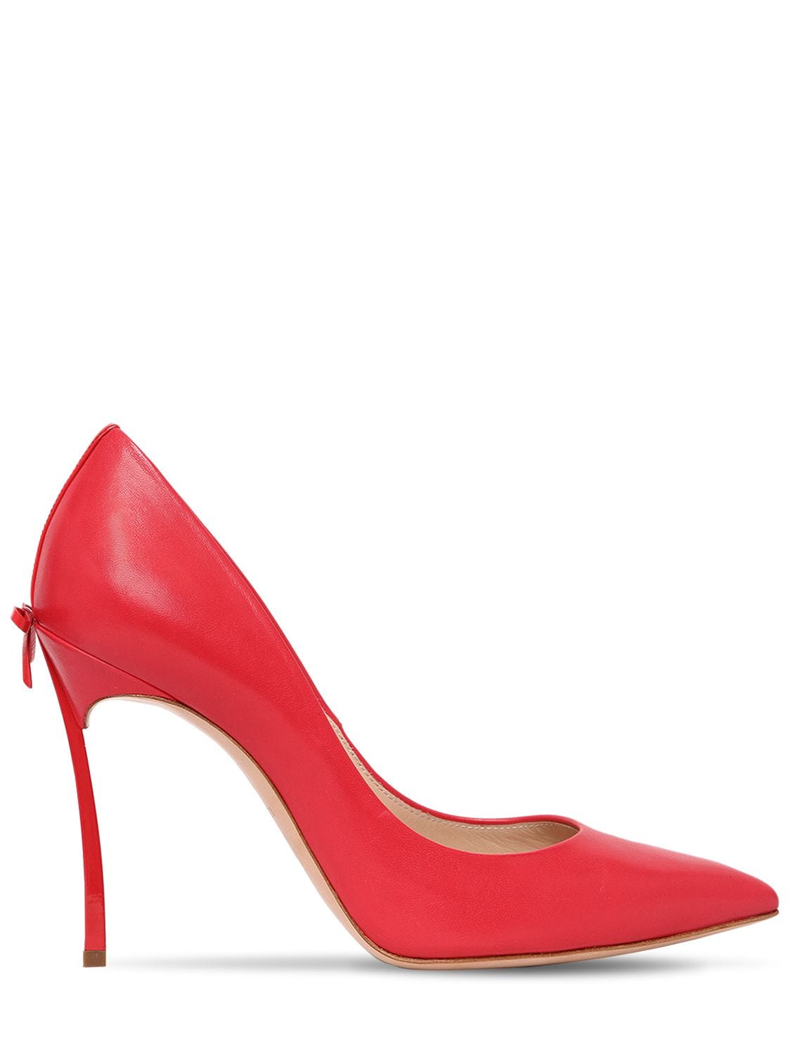 Casadei 100mm Blade Leather Pumps In Red