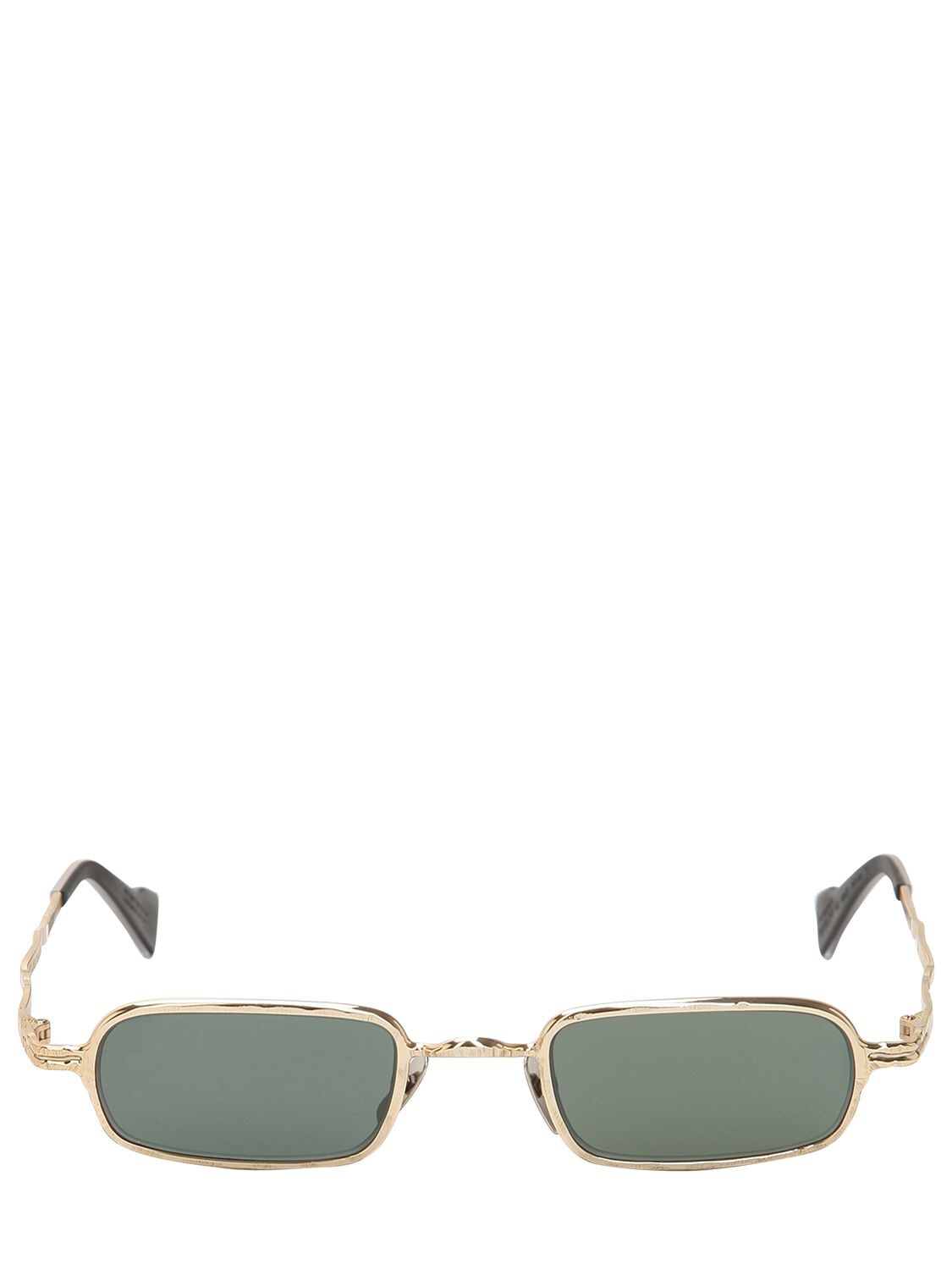 Kuboraum Berlin Z18 Squared Metal Sunglasses In Gold,green
