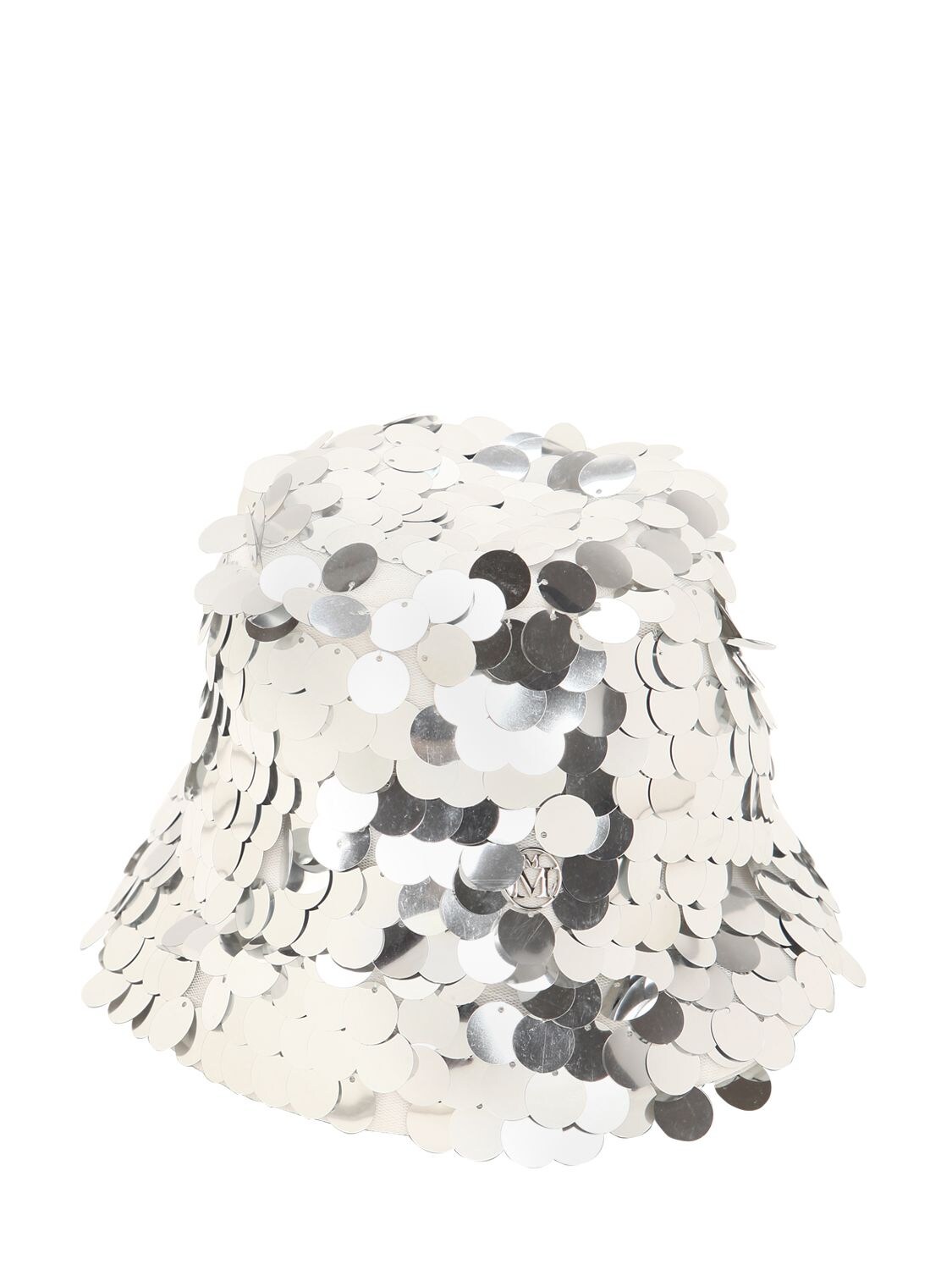 Maison Michel Souna Sequined Hat In Silver