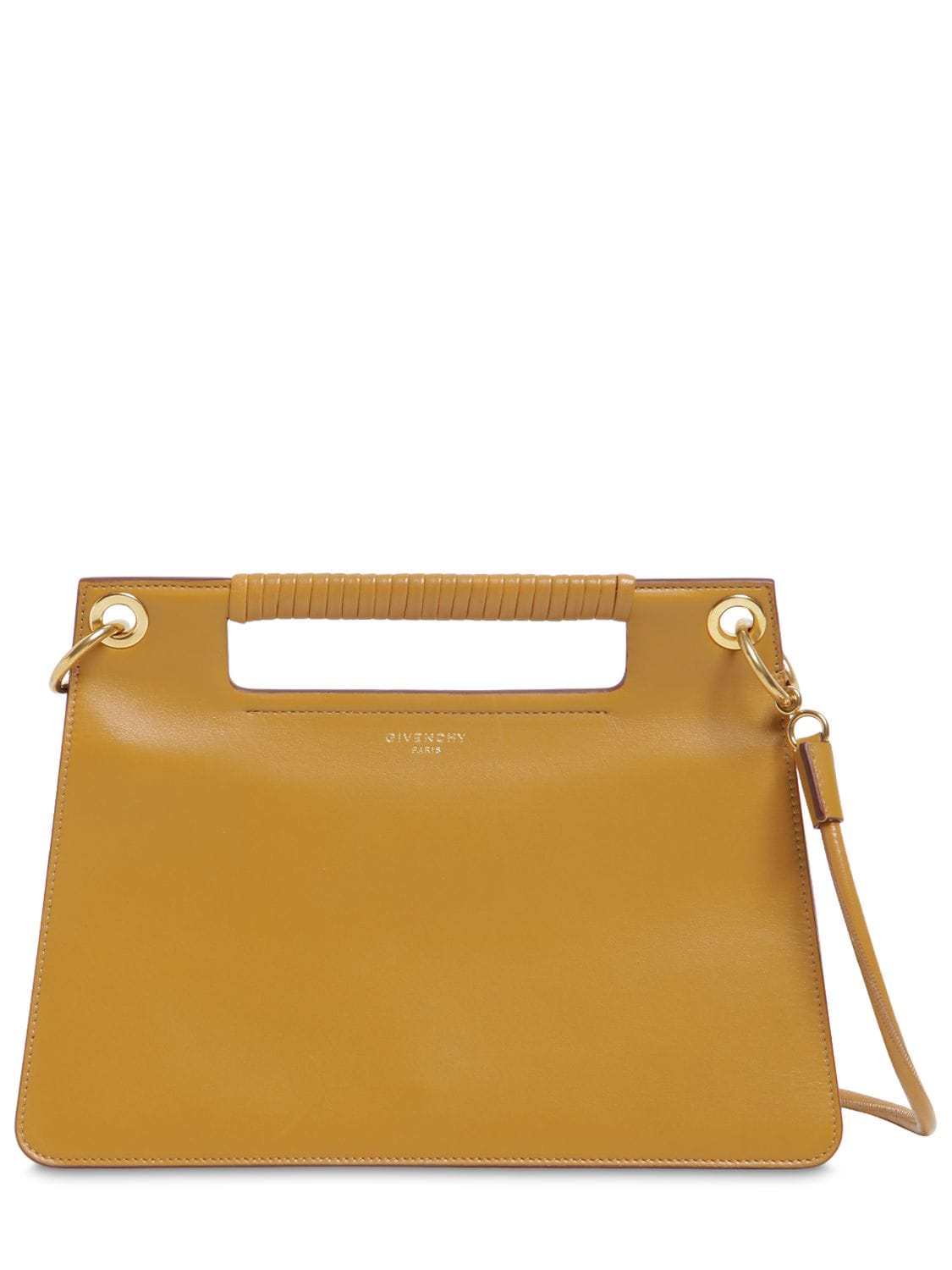 Givenchy Whip Medium Leather Top Handle Bag In Mustard