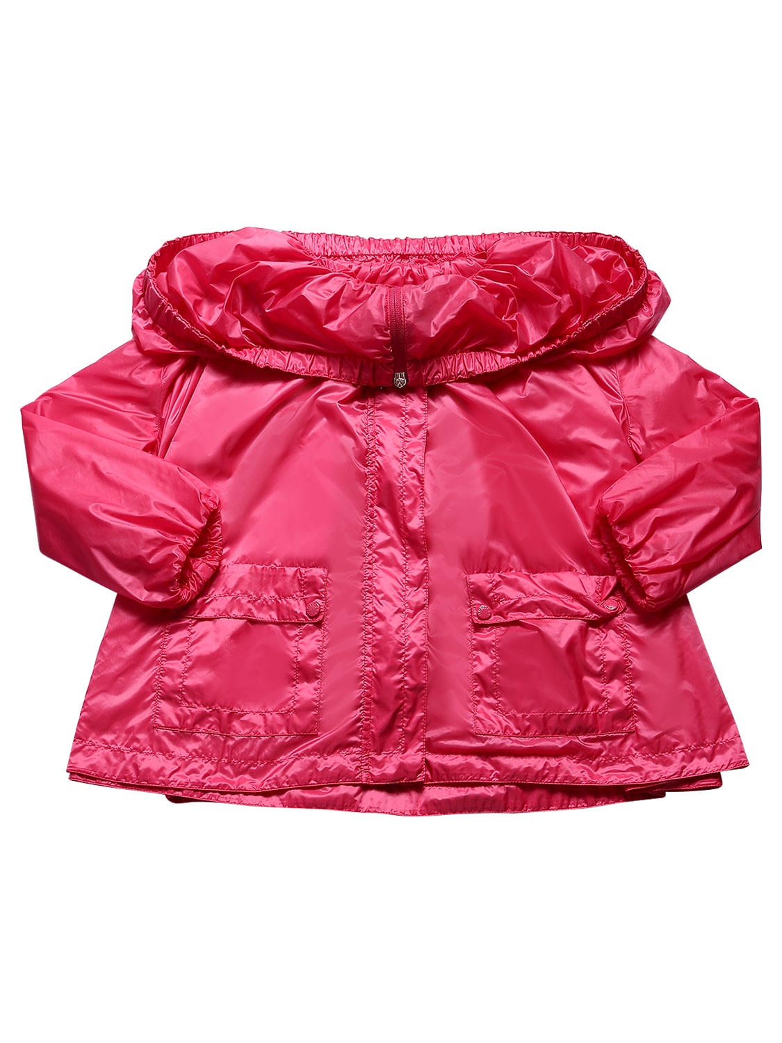 Moncler Kids' Macouria Hooded Nylon Jacket In Fuchsia