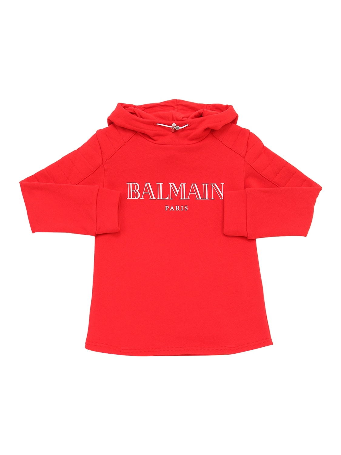 Balmain Logo Printed Cotton Sweatshirt Hoodie