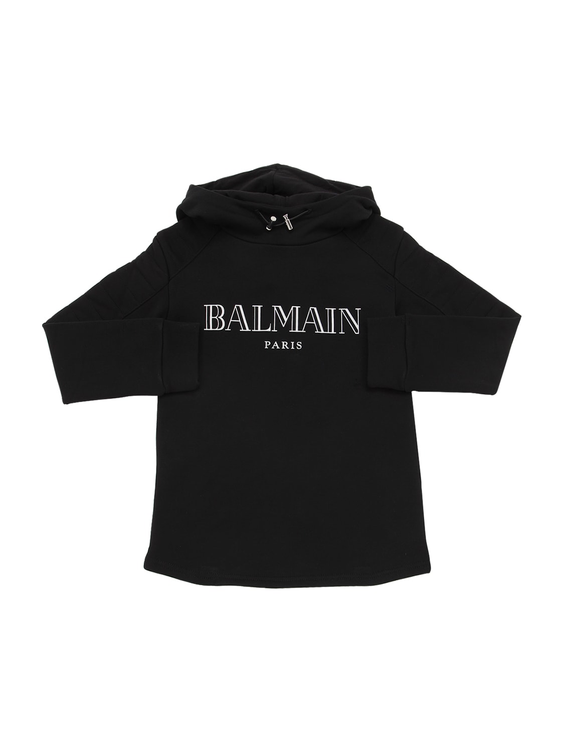Balmain Logo Printed Cotton Sweatshirt Hoodie