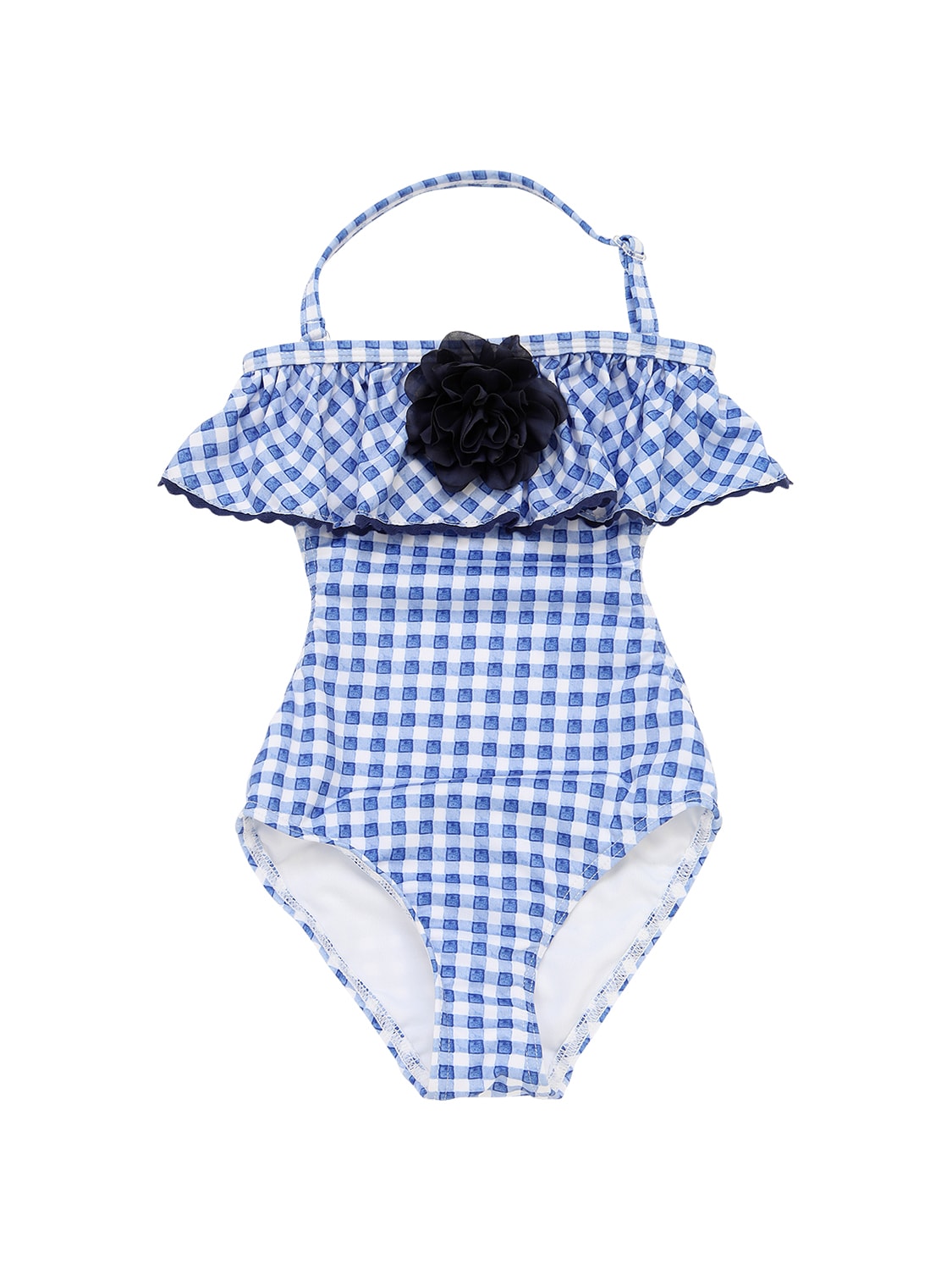 gingham print swimsuit