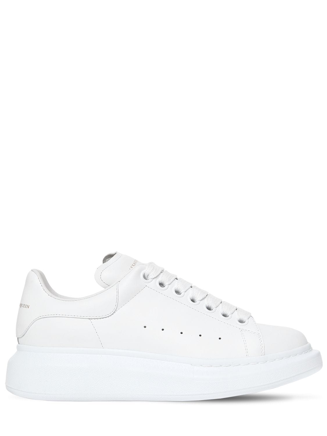 Shop Alexander Mcqueen 45mm Leather Sneakers In White