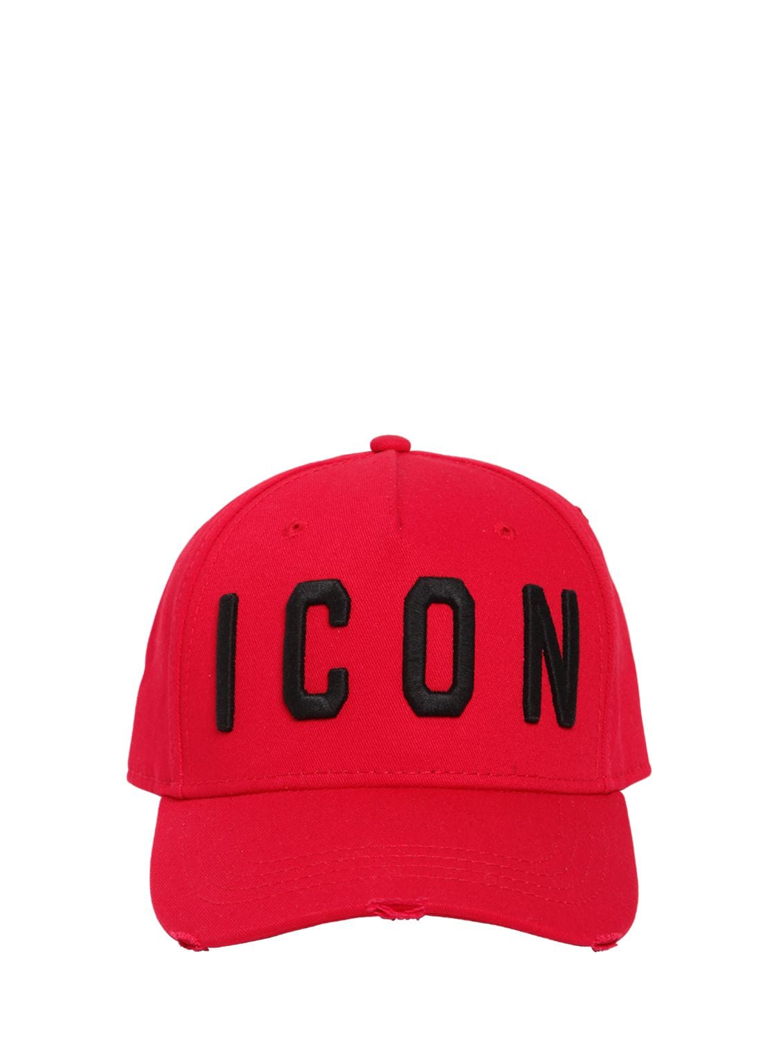 Dsquared2 Icon Cotton Canvas Baseball Hat In Red,black