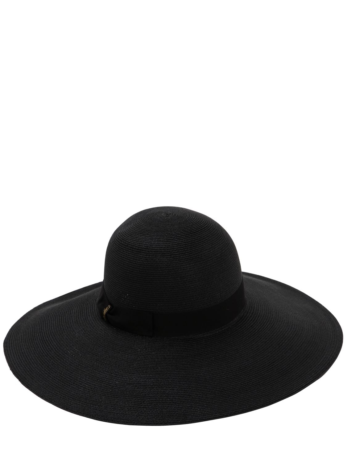 Borsalino Pamela Hemp Hat In Black