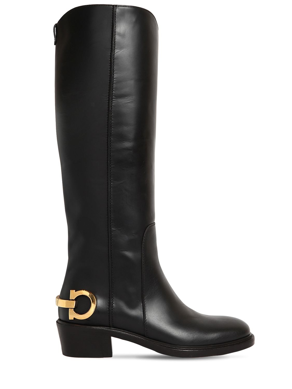 FERRAGAMO 30MM UDA LEATHER BOOTS,69IG7X011-NZA1NTIZ0