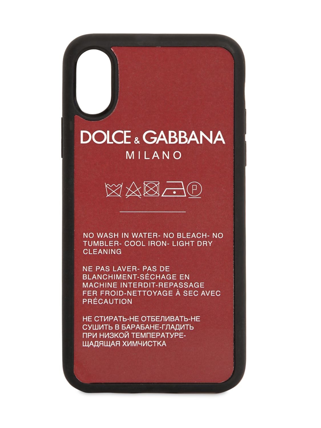 Dolce & Gabbana Laundry Label Print Iphone X Case In Red