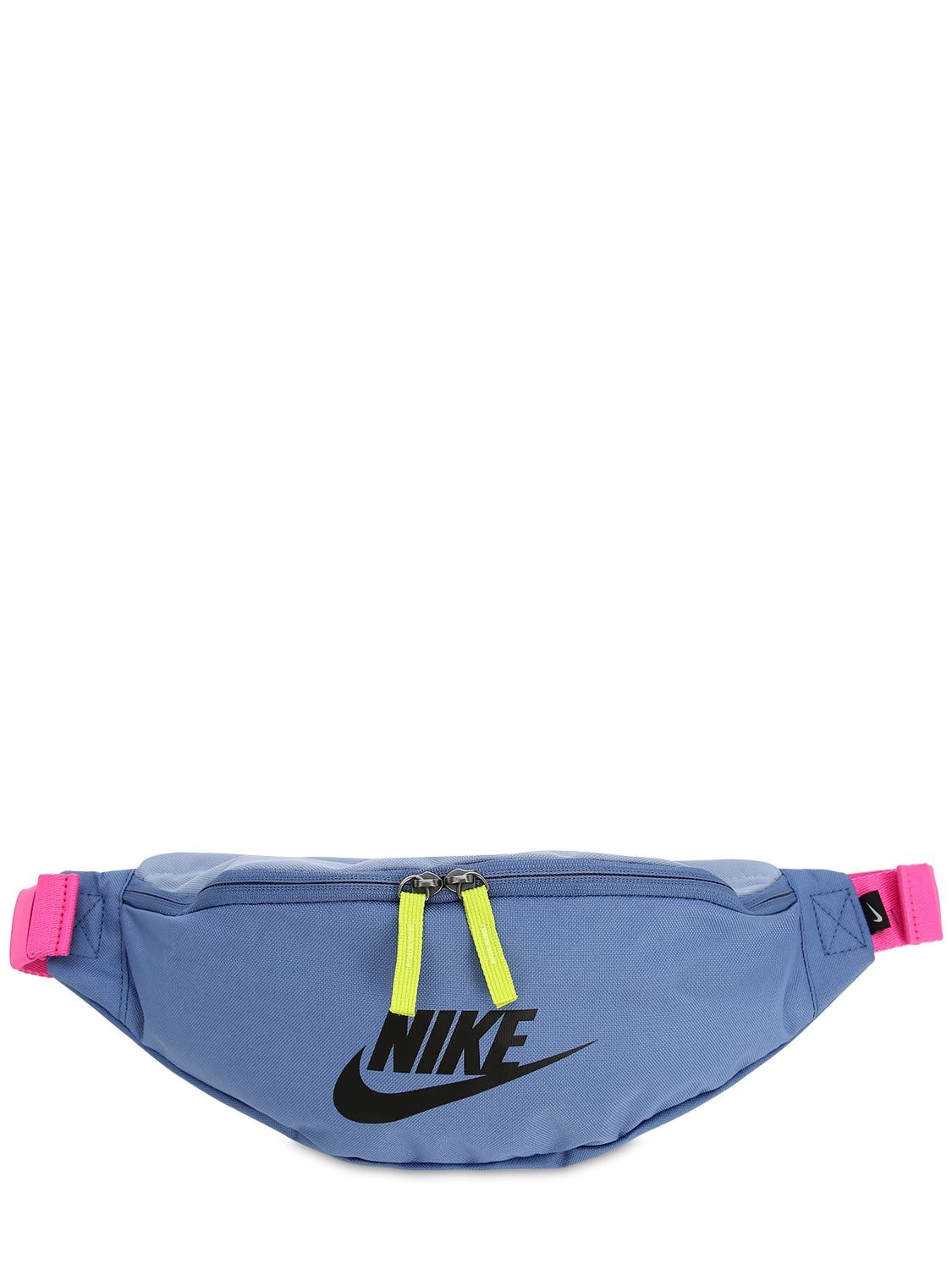 Nike Sportswear Heritage Techno Belt Bag In Avio,fuchsia