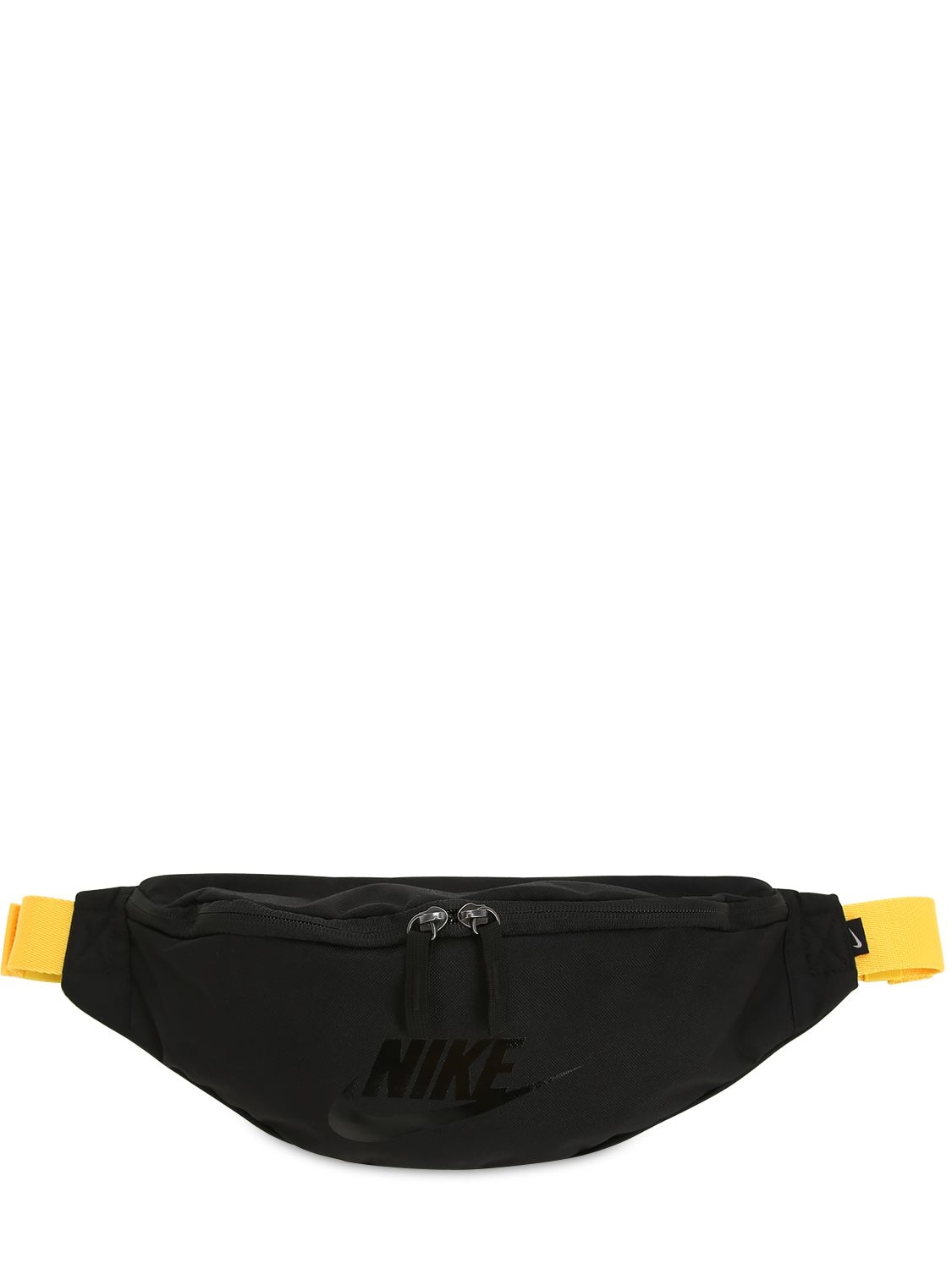 Nike Sportswear Heritage Techno Belt Bag In Black,yellow