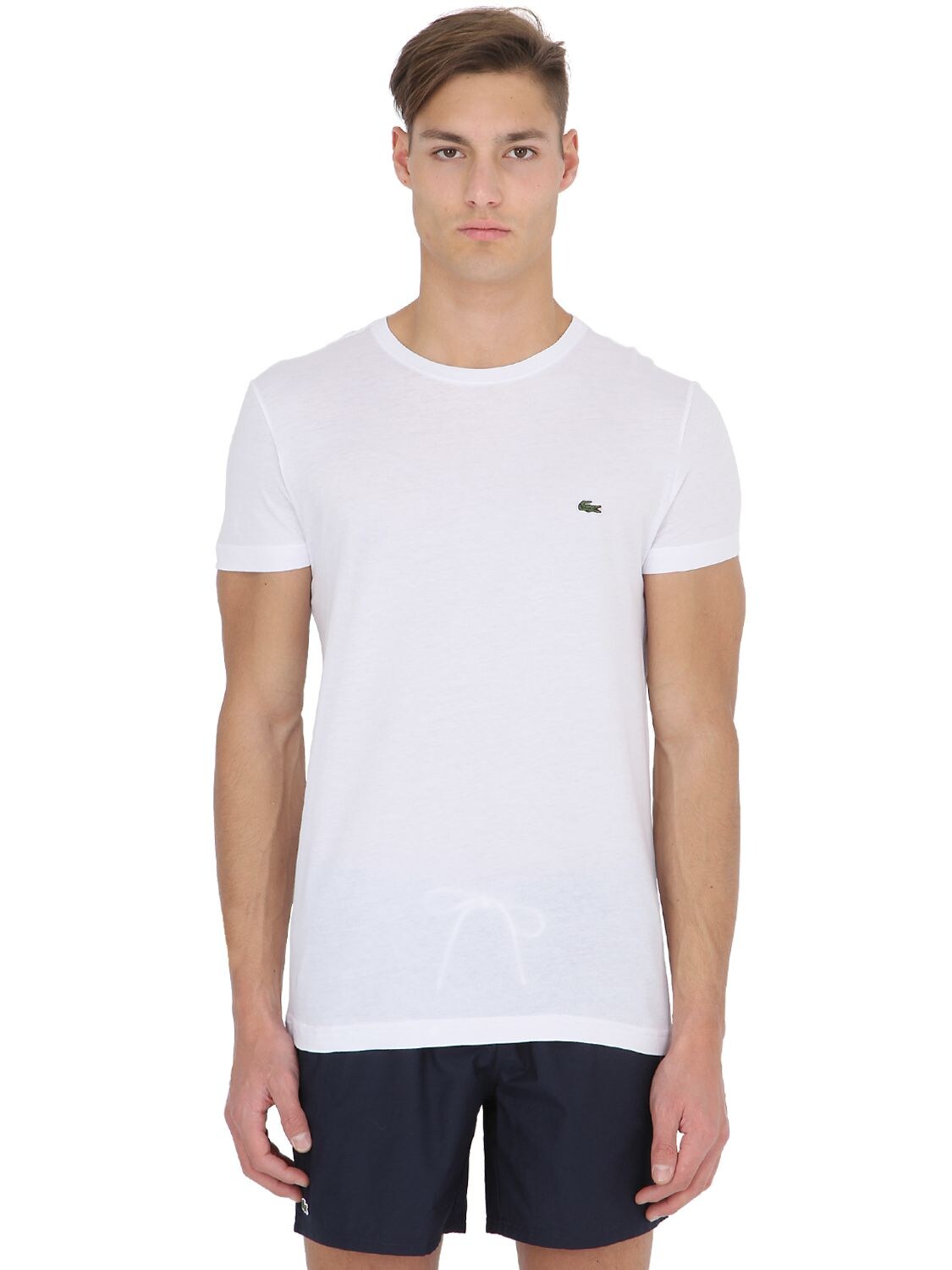 Lacoste Ultra Lightweight Pima Cotton T-shirt In White
