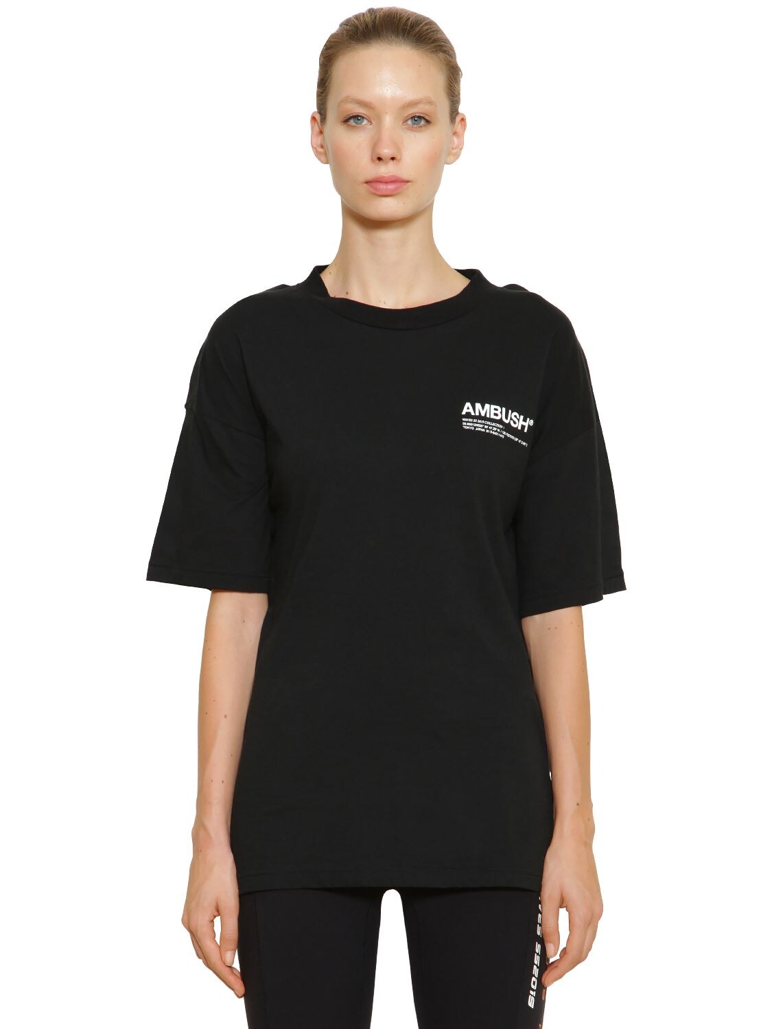 Ambush Oversize Logo Cotton Jersey T-shirt In Black